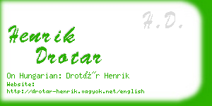 henrik drotar business card